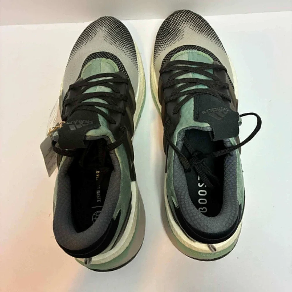 Adidas X_PLRBOOST Running Shoes Mens 12 Silver Green ID9435 Sneakers